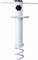 Summer Beach Umbrella Sand Anchor Metal Heavy Duty Outdoor Umbrellas Base Ground Screw Auger with Carry Bag Universal & One Size Fits All for Sun Protection, Shade, High Winds White
